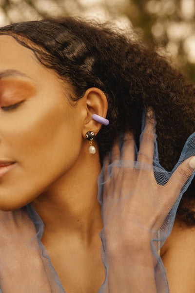 Ear Cuff Lila Marmolado